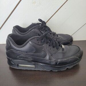 Nike Air Max M-90 Women's Sneakers Black Leather Size 7.5 Work Shoes  JPT